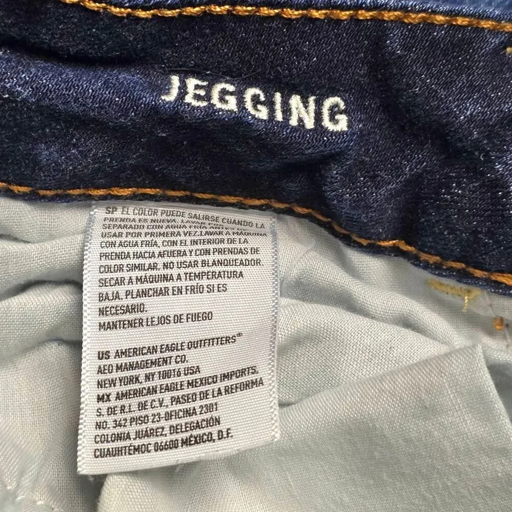American Eagle Jegging Jeans Womens Distressed Super Stretch 2